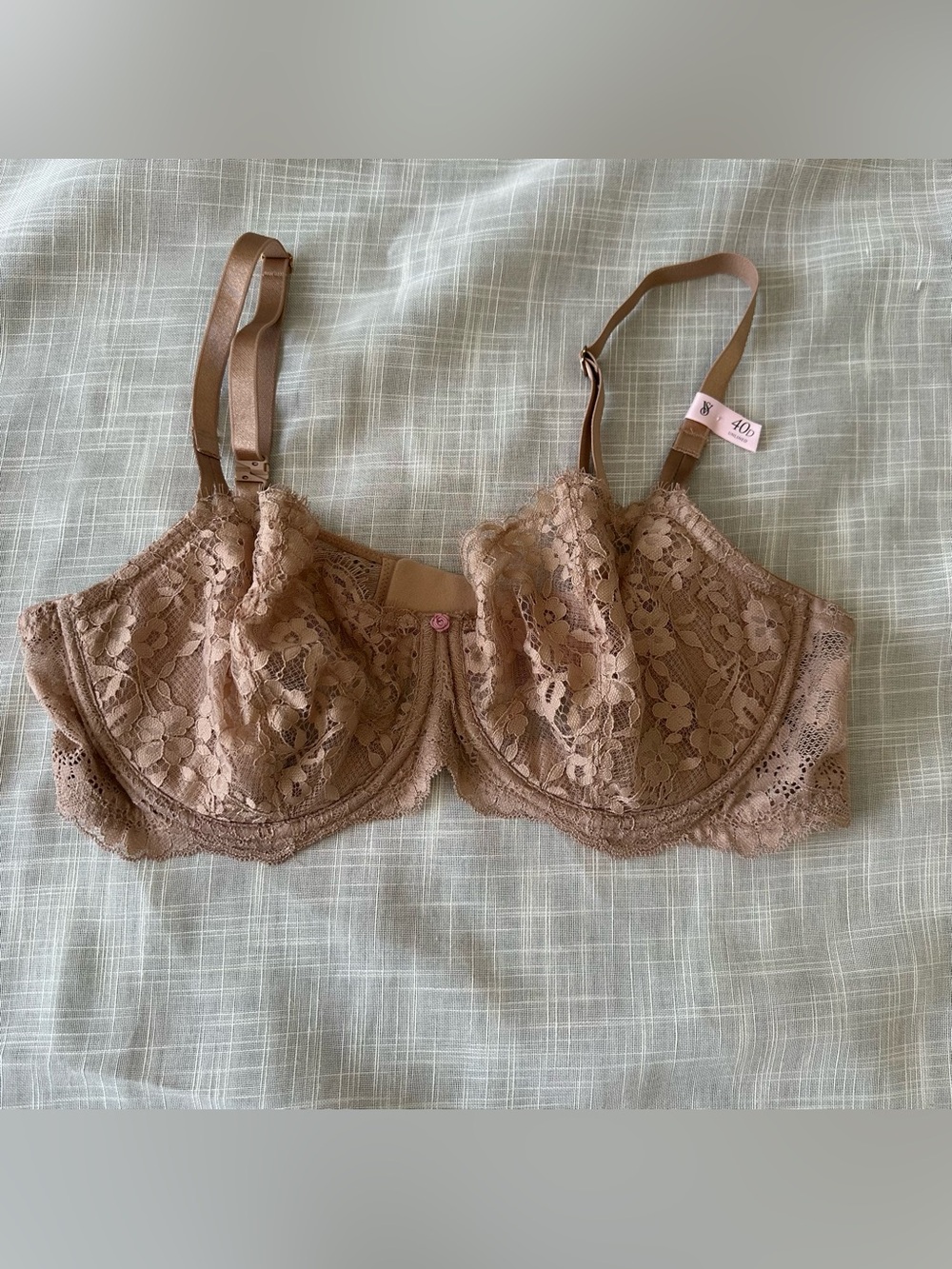Victoria’s Secret Tan Unlined Lace Bra